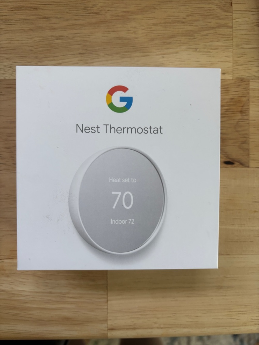 Google Nest Thermostat - White and Silver Accent